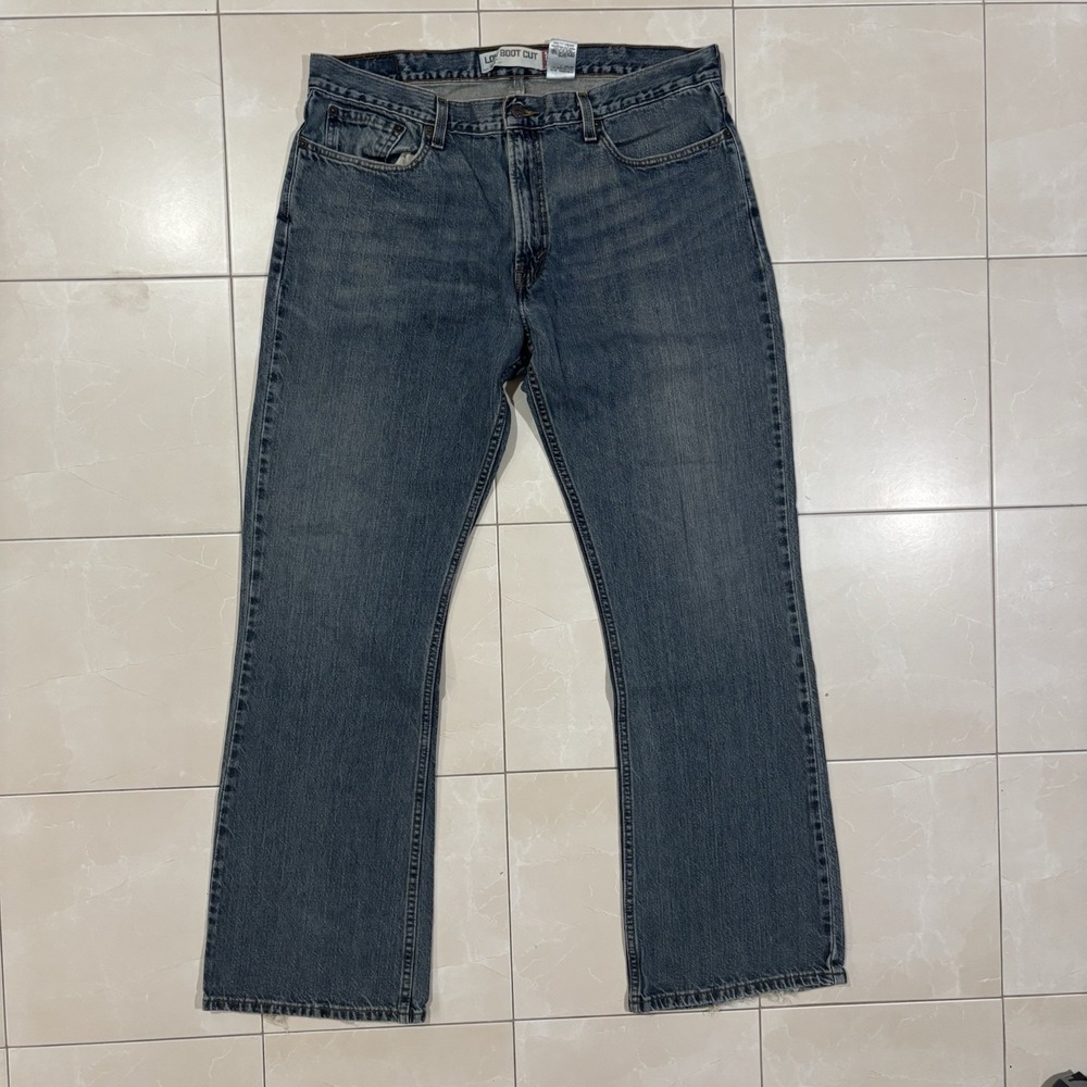 Vintage Y2K Levis 527 Low Boot Cut Jeans Mens 38x34 Blue Denim Slim Fit Casual